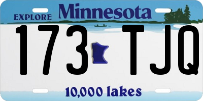 MN license plate 173TJQ