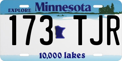 MN license plate 173TJR