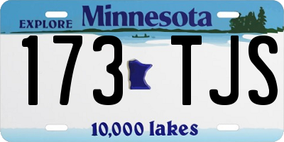 MN license plate 173TJS