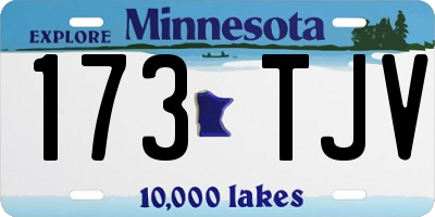MN license plate 173TJV