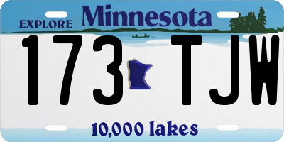 MN license plate 173TJW
