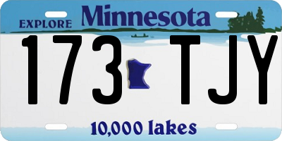 MN license plate 173TJY