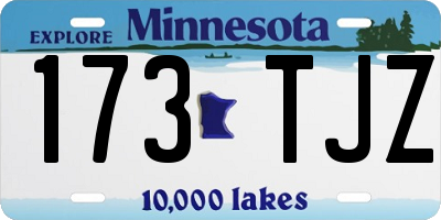 MN license plate 173TJZ