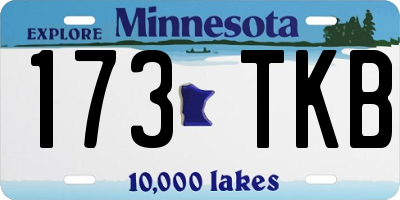 MN license plate 173TKB