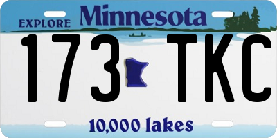 MN license plate 173TKC
