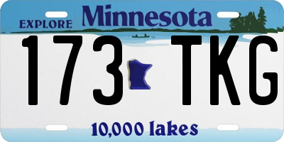 MN license plate 173TKG