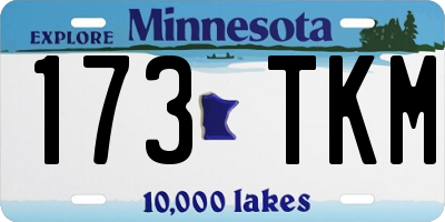 MN license plate 173TKM
