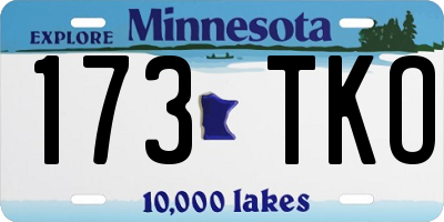 MN license plate 173TKO