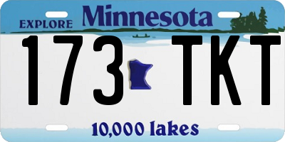 MN license plate 173TKT