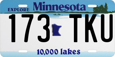 MN license plate 173TKU
