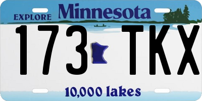 MN license plate 173TKX