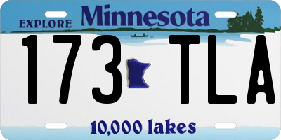 MN license plate 173TLA