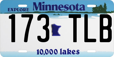 MN license plate 173TLB