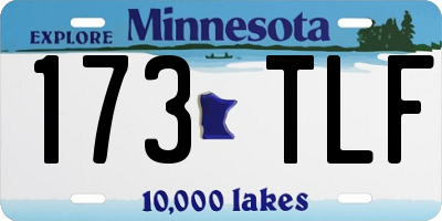 MN license plate 173TLF
