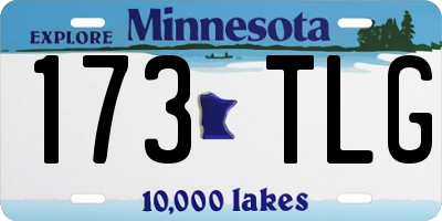 MN license plate 173TLG