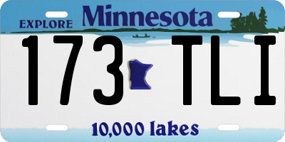 MN license plate 173TLI