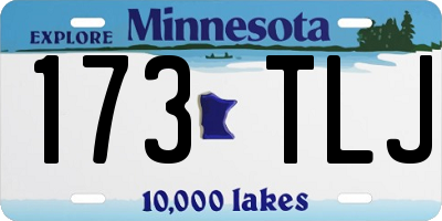 MN license plate 173TLJ