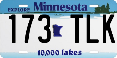 MN license plate 173TLK