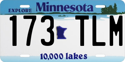 MN license plate 173TLM