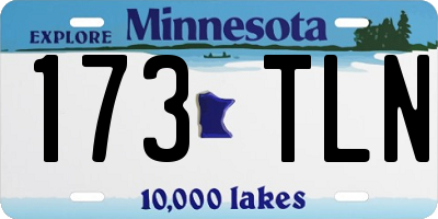 MN license plate 173TLN