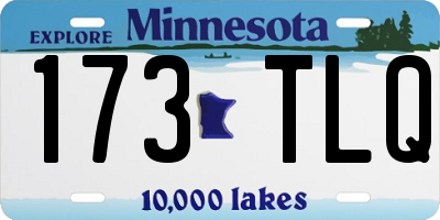 MN license plate 173TLQ