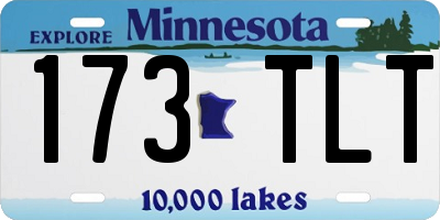 MN license plate 173TLT