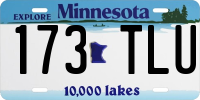 MN license plate 173TLU