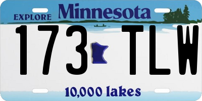 MN license plate 173TLW