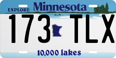 MN license plate 173TLX