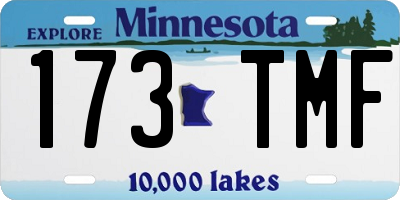 MN license plate 173TMF