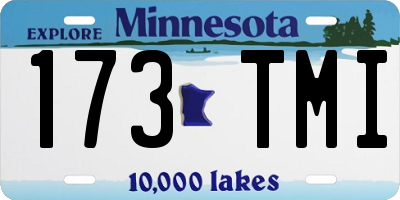 MN license plate 173TMI