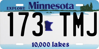 MN license plate 173TMJ