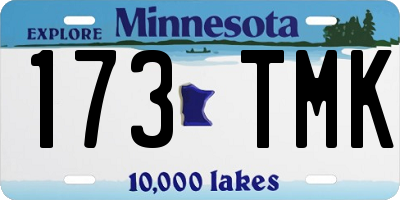 MN license plate 173TMK