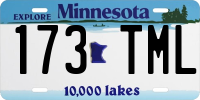 MN license plate 173TML