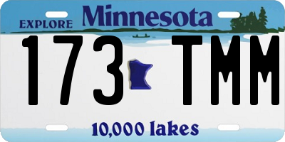 MN license plate 173TMM