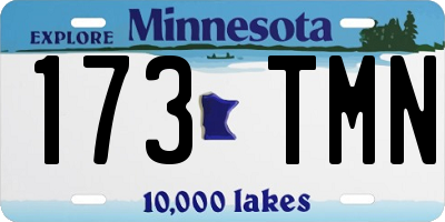 MN license plate 173TMN