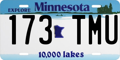 MN license plate 173TMU
