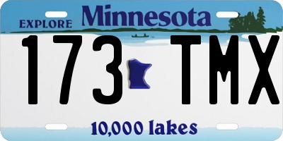 MN license plate 173TMX