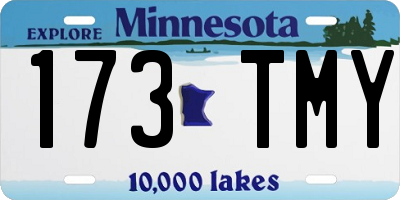 MN license plate 173TMY