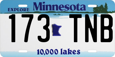 MN license plate 173TNB