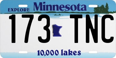 MN license plate 173TNC