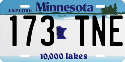 MN license plate 173TNE