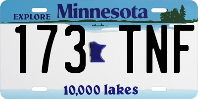 MN license plate 173TNF