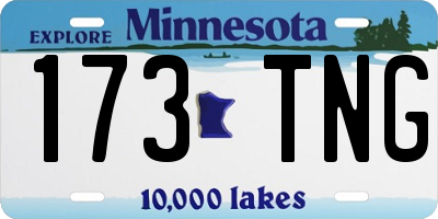 MN license plate 173TNG