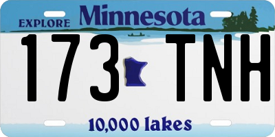 MN license plate 173TNH