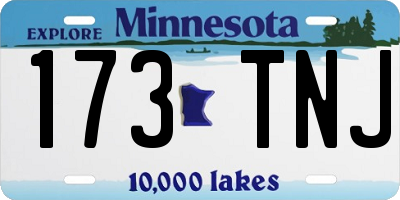 MN license plate 173TNJ