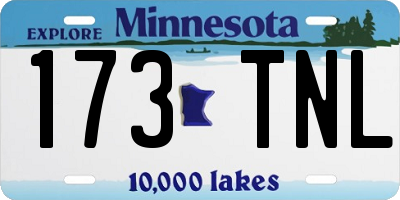 MN license plate 173TNL