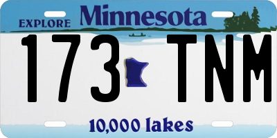 MN license plate 173TNM