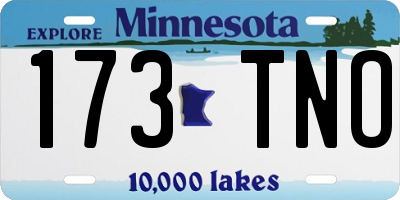 MN license plate 173TNO