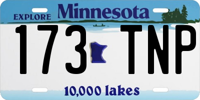 MN license plate 173TNP